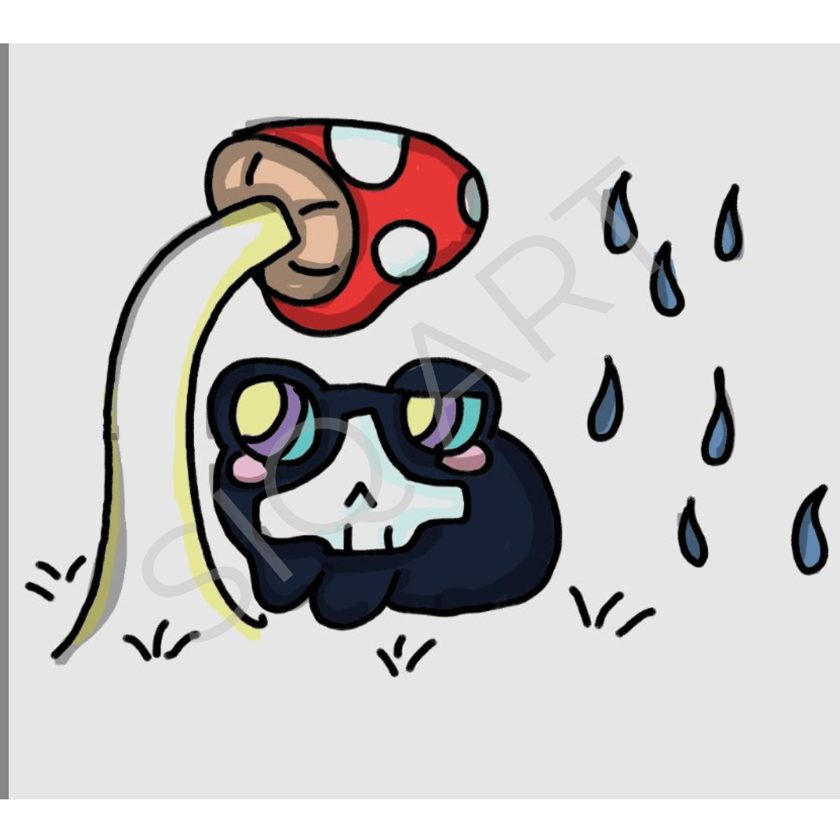 Mushroom frog artwork